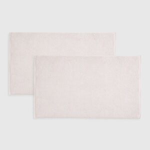 NWT QUINCE Pack Of 2 Turkish Cotton Bath Mats Silver 6749